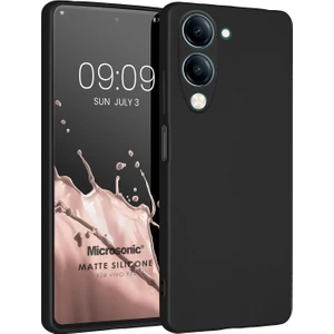 Matte Silicone Vivo Y19 Kılıf Siyah