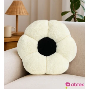 Dekoratif Papatya Şeklinde Peluş Yastık 40 cm – Yumuşak ve Konforlu Tasarım