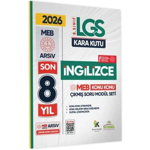 2026 LGS 8.Sınıf İNGİLİZCE Kara Kutu MEB Çıkmış Soru Modülü Video/PDF Çözümlü Konu Konu Son 8 Yıl