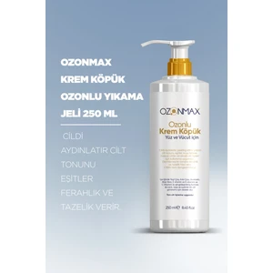 Krem Köpük Ozonlu Yıkama Jeli 250 Ml, Cildi Aydınlatır  Cilt Tonunu Eşitler Ferahlık ve Tazelik Verir.