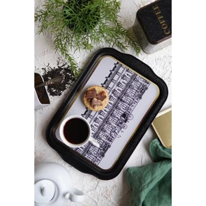 EE162-T9 City Desenli Dikdörtgen Tepsi 22X32 cm