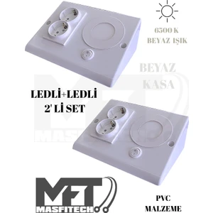 Dolap & Tezgah Altı Prizli Aydınlatma 3 Watt (Beyaz Işık)