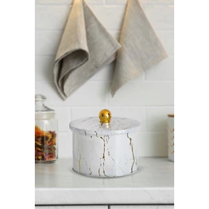 EF141-51 Metal Yuvarlak Kutu 140 x 100 mm Topuz Kulplu 1.7 lt