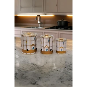 ERB29T7 Patates-Soğan-Sarımsak Saklama Kabı 3 Lü Set, Bird Cage