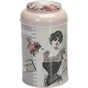 Rose and Girl Desenli Metal Erzak Saklama Kabı 1.4 lt - Çok Renkli