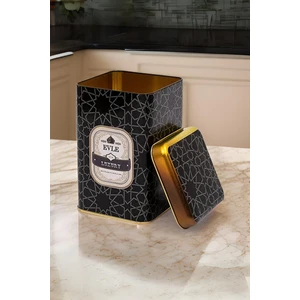 ER022-V2 Trellis Desenli Kare Metal Saklama Kabı 11X11 cm