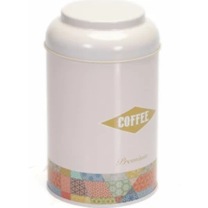 Etnik Desenli Kahve Saklama Kabı Metal 1.4 lt - Pembe