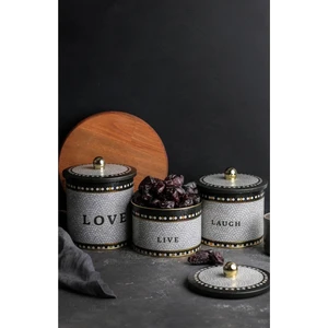 Yuvarlak Kutu Ø140, Topuz Kulp, 3 lü Set