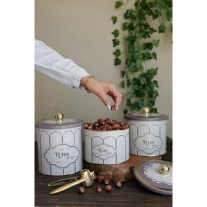 Yuvarlak Kutu Ø140, Topuz Kulp, 3 lü Set