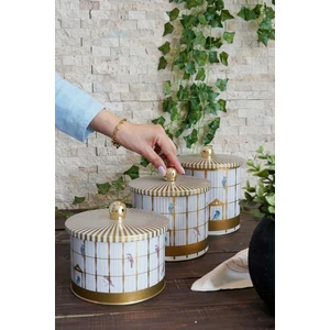 Yuvarlak Kutu Ø140, Topuz Kulp, 3 lü Set