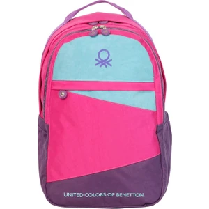 United Colors Of Benetton . Mor-Fuşya Color Blocking Kız Çocuk Sırt Çantası