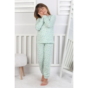 Minik Uyku Avcısı - Vahşi Rahatlık Serisi Leopar Desenli Kız Çocuk Pijama Takımı