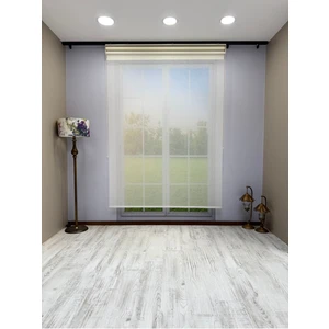 Çift Mekanizmalı Ekru Keten Tül ve Ekru Mat Stor Perde