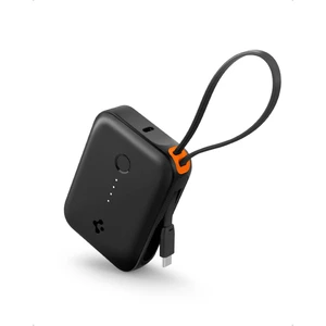 10000 mAh Ultra Mini 30W USB-C + USB-A Giriş / Çıkış Hızlı Şarj 3 Portlu Powerbank / Type-C Dahili Kablolu Taşınabilir Şarj Cihazı EA3010BT Black - ABA09023