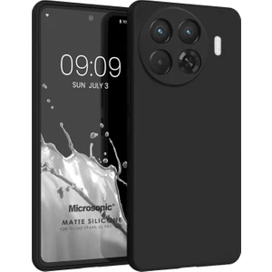 Matte Silicone Tecno Spark 20 Pro Plus Kılıf Siyah