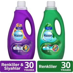 Sıvı Argan Özü Renkliler ve Siyahlar 1.5l X1 + Rinso Sıvı Aloe Vera Renkliler 1.5l X1
