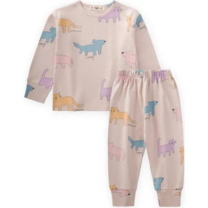 Desenli Mevsimlik Pijama Takım 1-7 Yaş Sand
