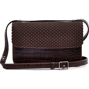 Kadın Kahverengi Uzun Askılı Baskılı Çapraz Çanta 25ABD243214