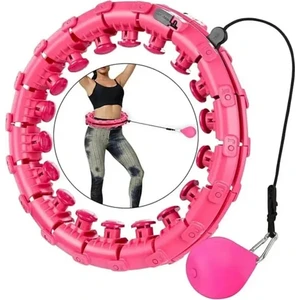 Akıllı Huhoop Çemberi 24 Bölüm Parça Mor Renk Fitness Spor Zayıflama Egzersiz Halkası