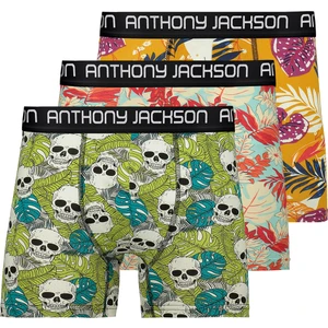 Anthony Jackson Likralı 5'li-3'lü Kutu Desenli Premium Erkek Boxer Palm Horizon