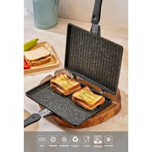Döküm Granit Ocak Üstü El Tost Makinası