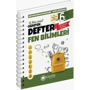 Çanta Yayınları 6.sınıf Fen Bilimleri Okula Yardımcı Öğreten Defter