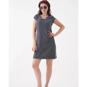 Tencel Kumaş Antrasit Kadın Elbise