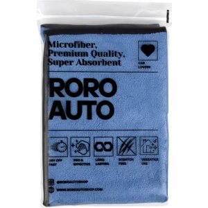 Roro Auto Everest Çift Taraflı Mikrofiber Araç Kurulama Bezi & Oto Yıkama Havlusu 30X60 Mavi
