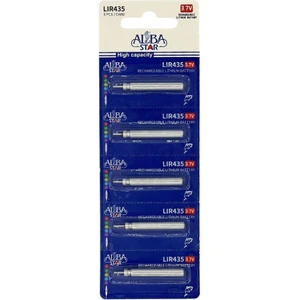 Albastar Şarj Edilebilir Olta Ucu Işığı Pili 5li Standart - 5lı