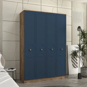Luna 4 Kapaklı Bazalı Gardırop Tamamı Mdf