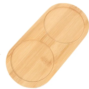 Bambu 2 Bölmeli Yağdanlık Altlığı -Yağdanlık ve Sosluk Standı