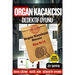 Cinayet Çözme Oyunu -Dedektif Oyunu -Katil Kim Oyunu -Dava Çözme Oyunu -Organ Kaçakçısı Davası