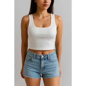 Kalın Askılı Kadın Crop Atlet