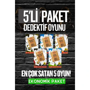 5'li Paket Cinayet Çözme, Dedektif Oyunu - Dava Çözme Oyunu - Suçluyu Bulma - Katil Kim Bulma Oyunu