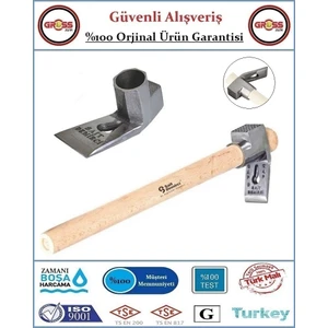 Sait Demirci Dövme Çelik Keser - Ağaç Saplı İnşaat Keseri