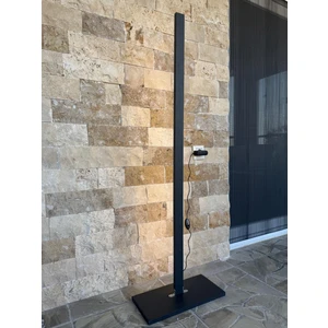MODERN Minimal Antrasit Gri  Ahşap Gövdeli Ahşap Ayaklı Beyaz LED Zemin Lambası-Modern Beyaz LED Çıta-Modern Dekoratif Işık-Sıcak Beyaz Aydınlatma Ayaklı Gece Lambası Şık ve Dekoratif Aydınlatma