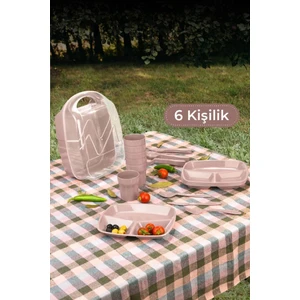 6 Kişilik Çantalı Piknik Seti