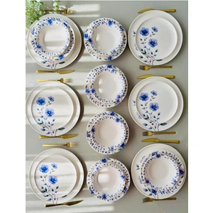 Mor Menekşe Model 6 Kişilik 24 Parça Yemek Takımı