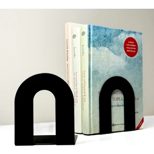 2'li Siyah Metal Kitap Desteği Kitap Tutucu (Ikili) Dekoratif Aksesuar