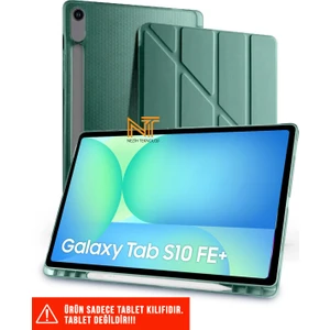 Samsung Tab S10 Fe Plus 13,1 Inch  Uyumlu Trifolding Kalem Bölmeli Standlı Uyku Modlu Kılıf