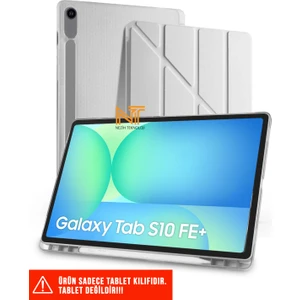 Samsung Tab S10 Fe Plus 13,1 Inch  Uyumlu Trifolding Kalem Bölmeli Standlı Uyku Modlu Kılıf