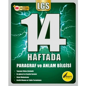 14 Haftada Lgs Paragraf ve Anlam Bilgisi