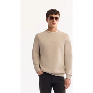 Avva Erkek Taş Bisiklet Yaka Pamuklu Şardonlu Baskılı Regular Fit Sweatshirt A52Y1327