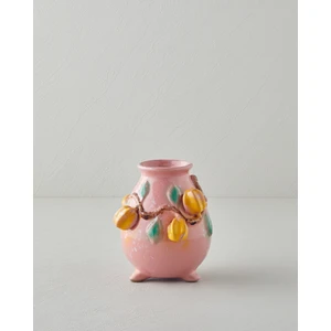 Summer Fruit Vazo 19X18X19 cm Pembe