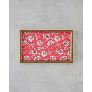 Woody Bergamot Dekoratif Tepsi 16X26 cm Kırmızı