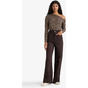 Straight Fit Yamalı Cep Normal Bel Düz Paça Uzun Boy Gabardin Pantolon F8304AX25AU