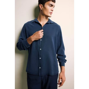 Regular Fit Tensel Uzun Kollu Gömlek G0406AX25AU