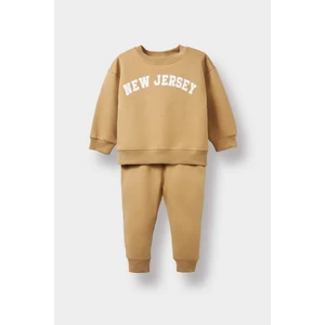 Erkek Bebek 2'li Takım Baskılı Sweatshirt Eşofman Altı E8985A525AU