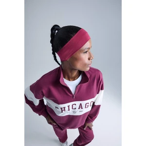 NBA Chicago Bulls Oversize Geniş Kalıp Yarım Fermuarlı Sporcu Sweatshirt E8946AX25AU