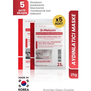 Leke Karşıtı Yüz Maskesi – Astaksantin + Koenzim Q10 Içerikli 5’li Set